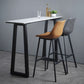 Mesa de bar de piedra sinterizada, mesa de comedor con base de trineo rectangular para cocina y sala de estar