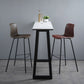 Mesa de bar de piedra sinterizada, mesa de comedor con base de trineo rectangular para cocina y sala de estar