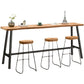 Rectangle Wood Bar Table Trestle Base Dining Table for Kitchen Living Room Clearhalo 'Bar Furniture' 'Bar Tables' 'bar_tables' 'furn' 'furn_bar_tables' 'Furniture' 'Kitchen & Dining Furniture' 6748892