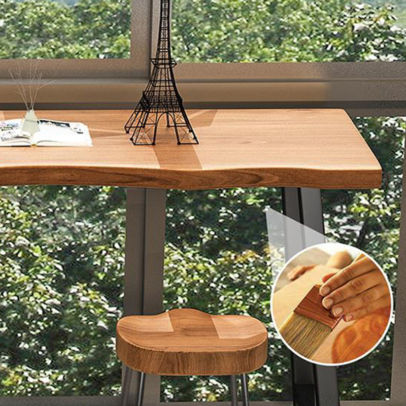 Rectangle Wood Bar Table Trestle Base Dining Table for Kitchen Living Room Clearhalo 'Bar Furniture' 'Bar Tables' 'bar_tables' 'furn' 'furn_bar_tables' 'Furniture' 'Kitchen & Dining Furniture' 6748893