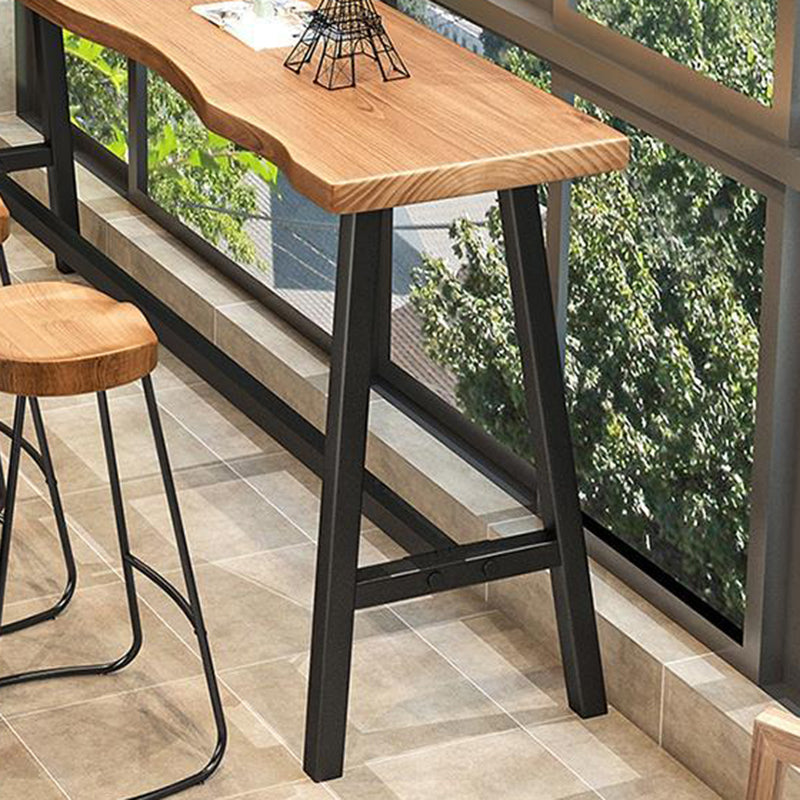 Rectangle Wood Bar Table Trestle Base Dining Table for Kitchen Living Room Clearhalo 'Bar Furniture' 'Bar Tables' 'bar_tables' 'furn' 'furn_bar_tables' 'Furniture' 'Kitchen & Dining Furniture' 6748895