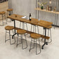 Industrial Wood Bar Table Trestle Base Dining Table for Kitchen Living Room 70.9"L x 15.7"W x 41.3"H Without Chairs Clearhalo 'Bar Furniture' 'Bar Tables' 'bar_tables' 'furn' 'furn_bar_tables' 'Furniture' 'Kitchen & Dining Furniture' 6748930