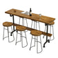Industrial Wood Bar Table Trestle Base Dining Table for Kitchen Living Room Clearhalo 'Bar Furniture' 'Bar Tables' 'bar_tables' 'furn' 'furn_bar_tables' 'Furniture' 'Kitchen & Dining Furniture' 6748933