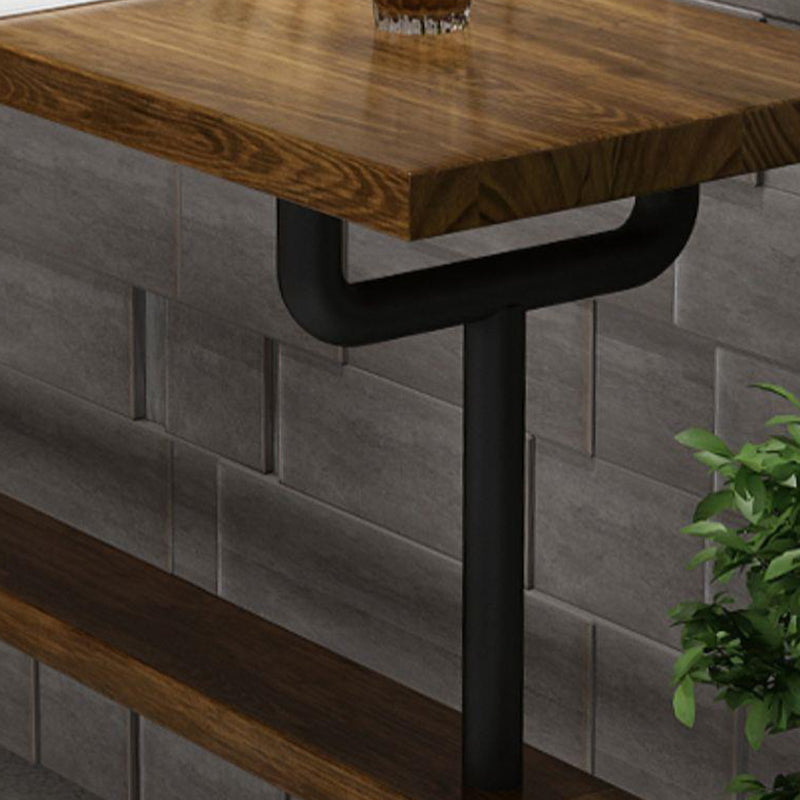 Industrial Wood Bar Table Trestle Base Dining Table for Kitchen Living Room Clearhalo 'Bar Furniture' 'Bar Tables' 'bar_tables' 'furn' 'furn_bar_tables' 'Furniture' 'Kitchen & Dining Furniture' 6748934