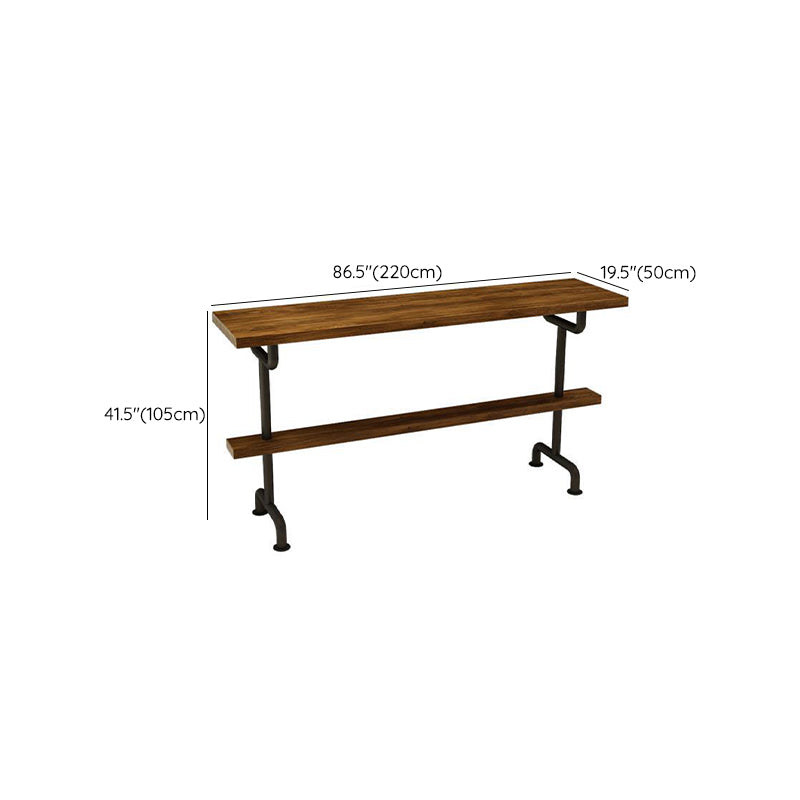 Industrial Wood Bar Table Trestle Base Dining Table for Kitchen Living Room Clearhalo 'Bar Furniture' 'Bar Tables' 'bar_tables' 'furn' 'furn_bar_tables' 'Furniture' 'Kitchen & Dining Furniture' 6748944