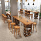 Modern Wood Bar Table Tulip Dining Table with Storage Shelves Clearhalo 'Bar Furniture' 'Bar Tables' 'bar_tables' 'furn' 'furn_bar_tables' 'Furniture' 'Kitchen & Dining Furniture' 6748952