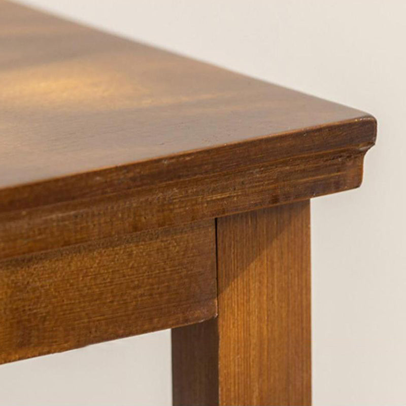Solid Wood Bar Table Brown Trestle Base Dining Table for Kitchen Living Room Clearhalo 'Bar Furniture' 'Bar Tables' 'bar_tables' 'furn' 'furn_bar_tables' 'Furniture' 'Kitchen & Dining Furniture' 6748971