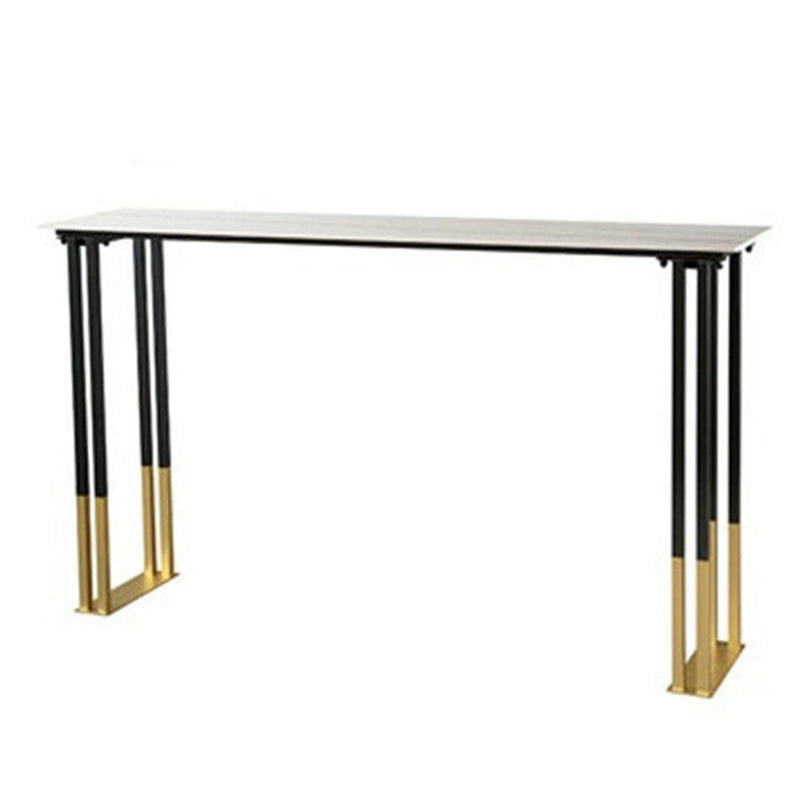 Glam Bartafel van gesinterd steen Metalen basis Bartafel voor keukenwoonkamer
