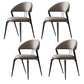 Glam Open Back Chair Home Dining Room Metal Armless Dining Chair