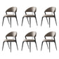 Glam Open Back Chair Home Dining Room Metal Armless Dining Chair