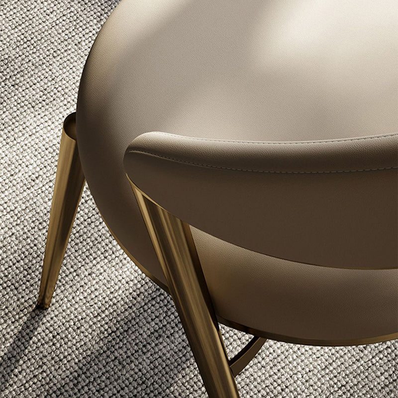 Glamour open rug stoel huis eetkamer metalen armloze eetkamerstoel