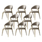 Glam Open Back Chair Home Dining Room Metal Armless Dining Chair