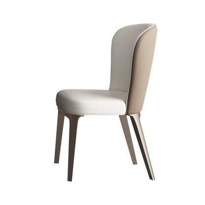 Glam Dining Chair Kitchen Armless Dining Side Chair in Chrome