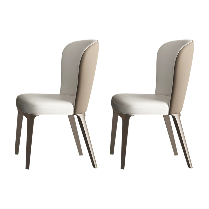 Silla de comedor glamorante silla lateral de comedor sin brazo en cromo