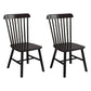 Wood Side Dining Chairs 18.5" Wide Wishbone Armless Chair Set Black 2 Piece Set Clearhalo 'Dining Chairs' 'Dining Tables & Seating' 'dining_chair' 'furn' 'furn_dining_chair' 'Furniture' 'Kitchen & Dining Furniture' 6749215