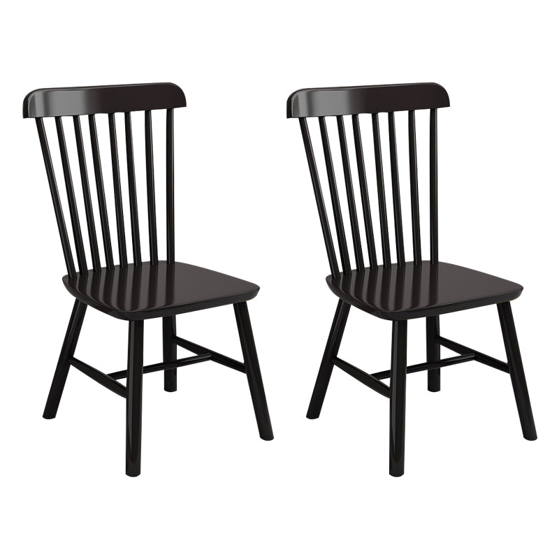 Wood Side Dining Chairs 18.5" Wide Wishbone Armless Chair Set Black 2 Piece Set Clearhalo 'Dining Chairs' 'Dining Tables & Seating' 'dining_chair' 'furn' 'furn_dining_chair' 'Furniture' 'Kitchen & Dining Furniture' 6749215