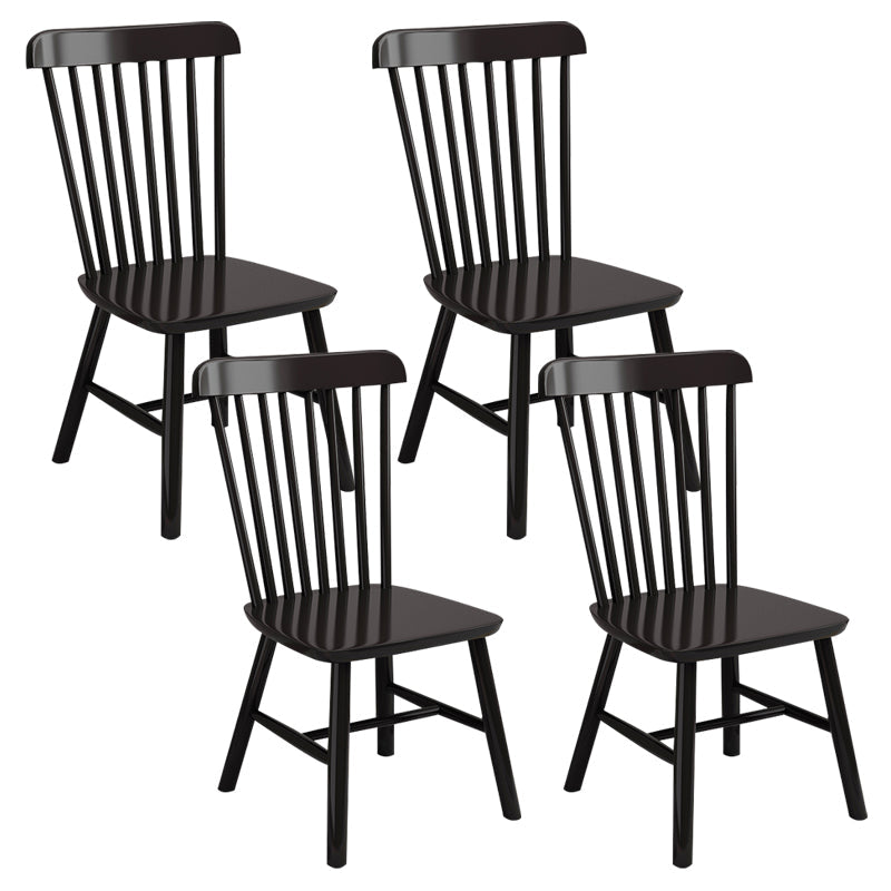 Wood Side Dining Chairs 18.5" Wide Wishbone Armless Chair Set Black 4 Piece Set Clearhalo 'Dining Chairs' 'Dining Tables & Seating' 'dining_chair' 'furn' 'furn_dining_chair' 'Furniture' 'Kitchen & Dining Furniture' 6749217