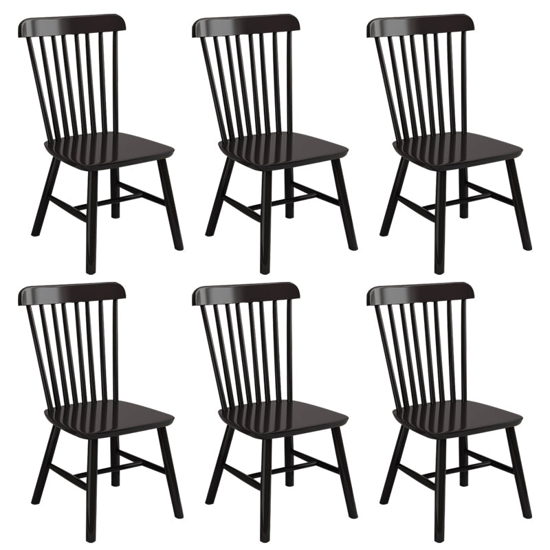 Wood Side Dining Chairs 18.5" Wide Wishbone Armless Chair Set Black 6 Piece Set Clearhalo 'Dining Chairs' 'Dining Tables & Seating' 'dining_chair' 'furn' 'furn_dining_chair' 'Furniture' 'Kitchen & Dining Furniture' 6749218