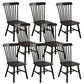 Wood Side Dining Chairs 18.5" Wide Wishbone Armless Chair Set Black 8 Piece Set Clearhalo 'Dining Chairs' 'Dining Tables & Seating' 'dining_chair' 'furn' 'furn_dining_chair' 'Furniture' 'Kitchen & Dining Furniture' 6749221