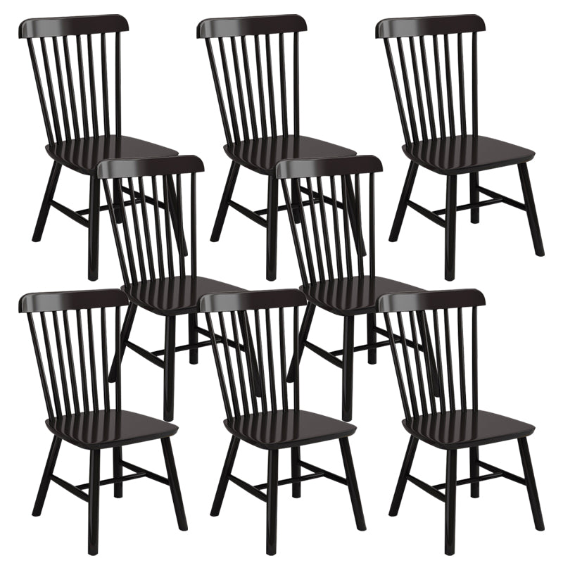 Wood Side Dining Chairs 18.5" Wide Wishbone Armless Chair Set Black 8 Piece Set Clearhalo 'Dining Chairs' 'Dining Tables & Seating' 'dining_chair' 'furn' 'furn_dining_chair' 'Furniture' 'Kitchen & Dining Furniture' 6749221