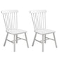 Wood Side Dining Chairs 18.5" Wide Wishbone Armless Chair Set White 2 Piece Set Clearhalo 'Dining Chairs' 'Dining Tables & Seating' 'dining_chair' 'furn' 'furn_dining_chair' 'Furniture' 'Kitchen & Dining Furniture' 6749222