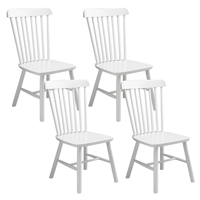 Wood Side Dining Chairs 18.5" Wide Wishbone Armless Chair Set White 4 Piece Set Clearhalo 'Dining Chairs' 'Dining Tables & Seating' 'dining_chair' 'furn' 'furn_dining_chair' 'Furniture' 'Kitchen & Dining Furniture' 6749225