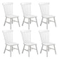 Wood Side Dining Chairs 18.5" Wide Wishbone Armless Chair Set White 6 Piece Set Clearhalo 'Dining Chairs' 'Dining Tables & Seating' 'dining_chair' 'furn' 'furn_dining_chair' 'Furniture' 'Kitchen & Dining Furniture' 6749227