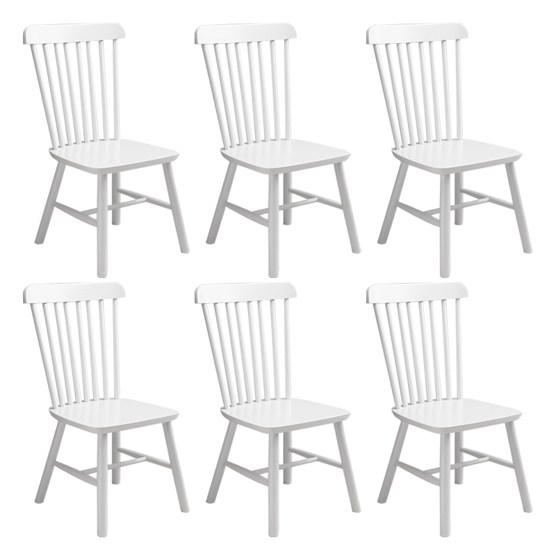 Wood Side Dining Chairs 18.5" Wide Wishbone Armless Chair Set White 6 Piece Set Clearhalo 'Dining Chairs' 'Dining Tables & Seating' 'dining_chair' 'furn' 'furn_dining_chair' 'Furniture' 'Kitchen & Dining Furniture' 6749227