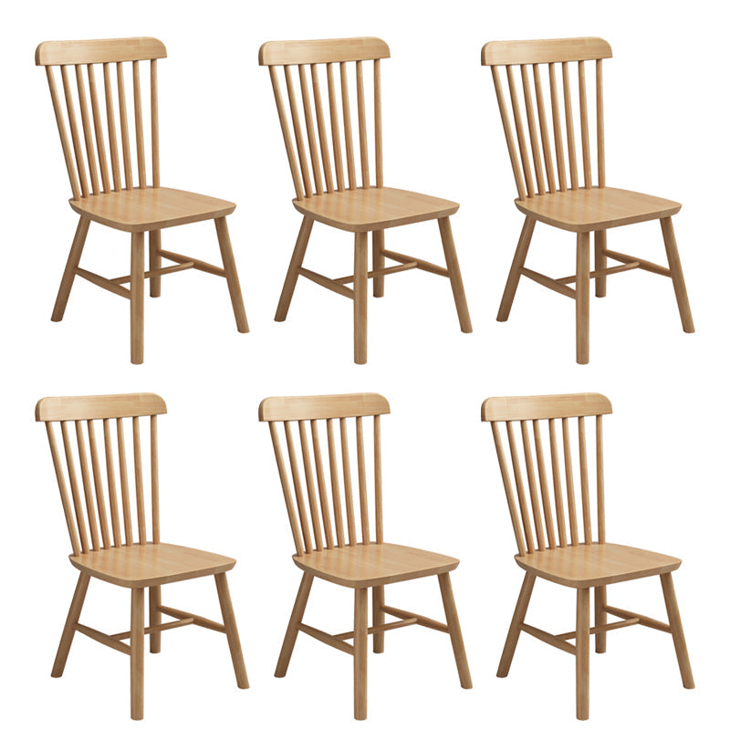 Wood Side Dining Chairs 18.5" Wide Wishbone Armless Chair Set Natural 6 Piece Set Clearhalo 'Dining Chairs' 'Dining Tables & Seating' 'dining_chair' 'furn' 'furn_dining_chair' 'Furniture' 'Kitchen & Dining Furniture' 6749232