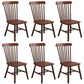 Wood Side Dining Chairs 18.5" Wide Wishbone Armless Chair Set Nut-Brown 6 Piece Set Clearhalo 'Dining Chairs' 'Dining Tables & Seating' 'dining_chair' 'furn' 'furn_dining_chair' 'Furniture' 'Kitchen & Dining Furniture' 6749236