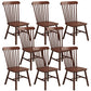 Wood Side Dining Chairs 18.5" Wide Wishbone Armless Chair Set Nut-Brown 8 Piece Set Clearhalo 'Dining Chairs' 'Dining Tables & Seating' 'dining_chair' 'furn' 'furn_dining_chair' 'Furniture' 'Kitchen & Dining Furniture' 6749237