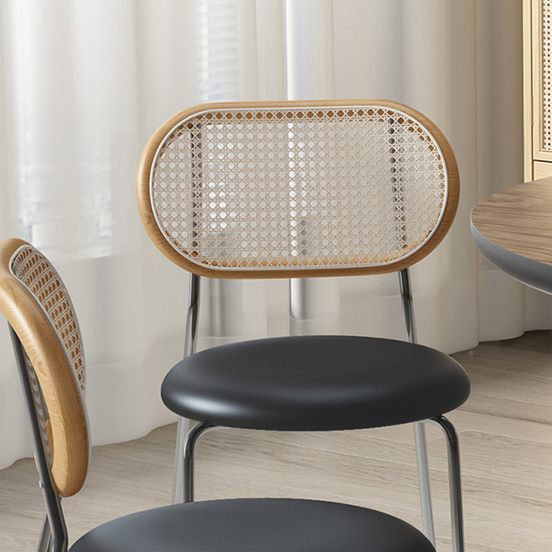 Contemporary Indoor-Outdoor Side Chair Upholstered Armless Dining Chairs