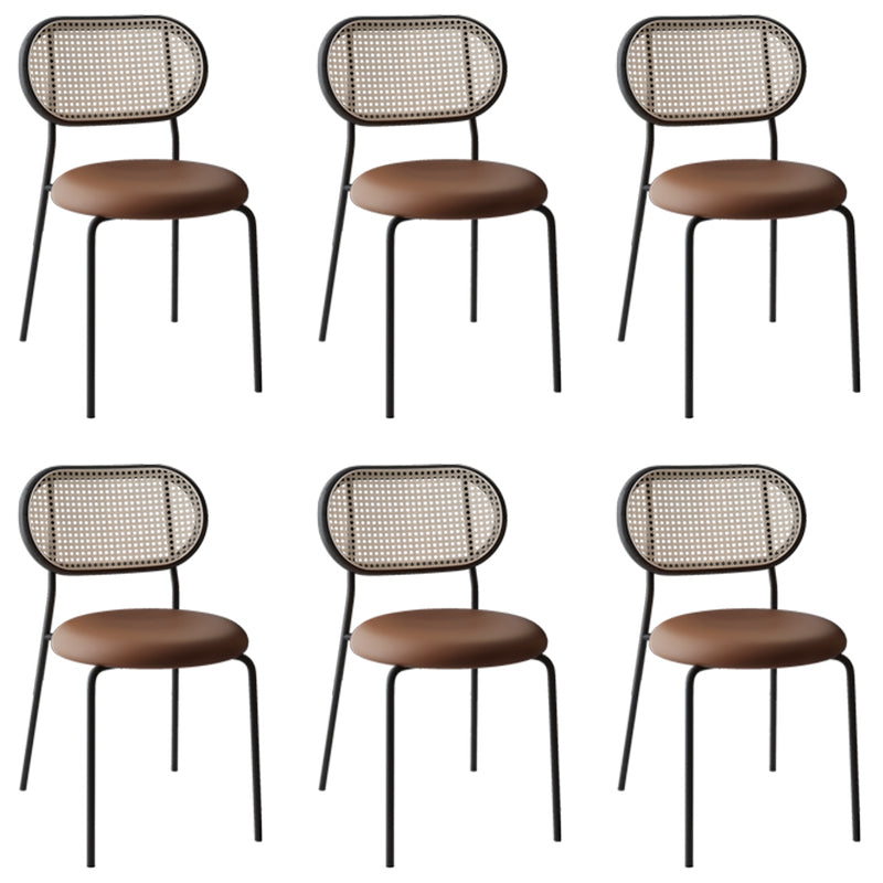 Contemporary Indoor-Outdoor Side Chair Upholstered Armless Dining Chairs