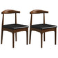 Wood Modern Style Side Chair Open Back Armless Chair for Home Use