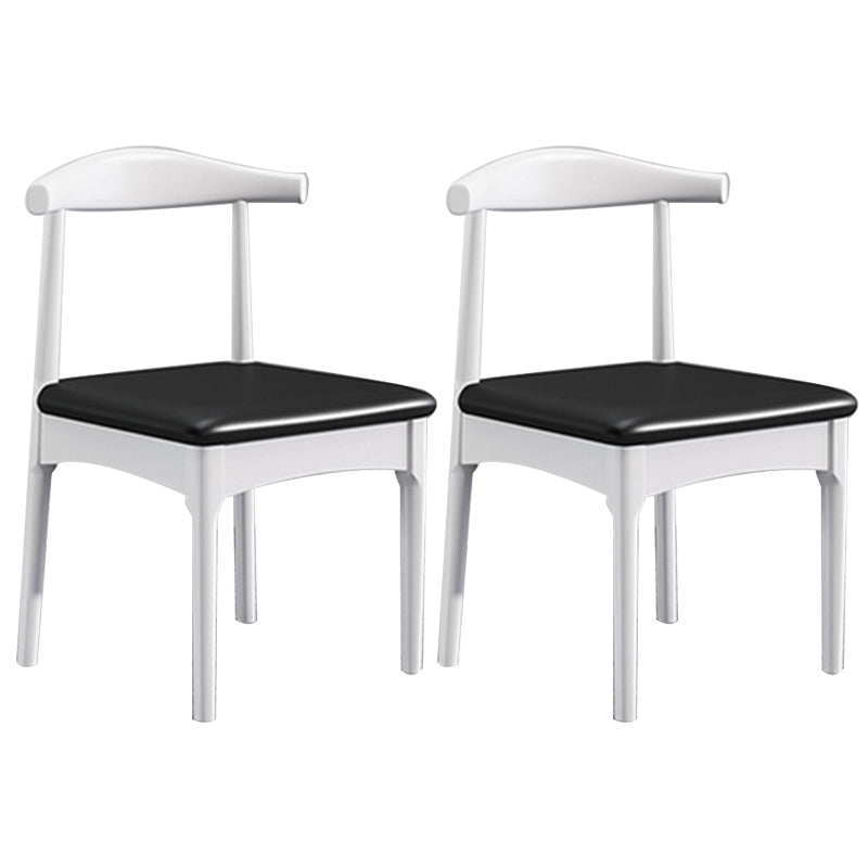 Wood moderne stijl zijstoel open rug armloze stoel voor thuisgebruik