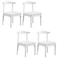 Wood Modern Style Side Chair Open Back Armless Chair for Home Use