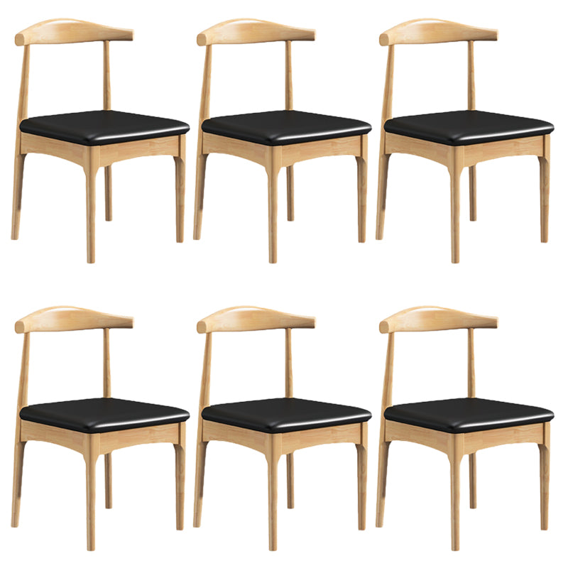 Silla lateral de estilo moderno de madera silla sin brazo abierta para uso doméstico