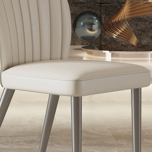 Zeitgenössischer Seitenstuhl Metall Massiver Rücken -Esszimmerstuhl für Innenräume