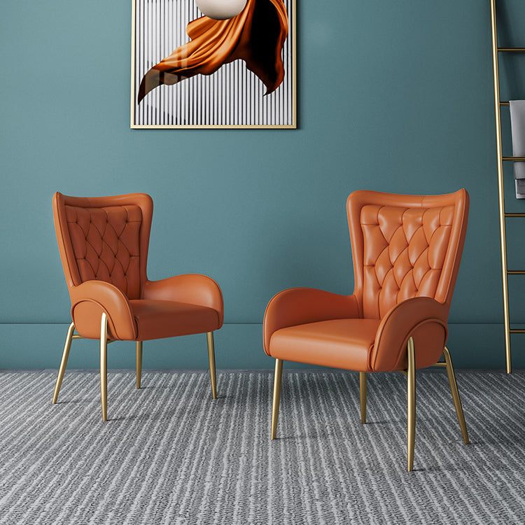 Glam Style Parsons Dining Arm Chair High Back Home Dining Chair Clearhalo 'Dining Chairs' 'Dining Tables & Seating' 'dining_chair' 'furn' 'furn_dining_chair' 'Furniture' 'Kitchen & Dining Furniture' 6749408