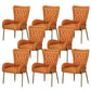 Glam Style Parsons Dining Arm Chair High Back Home Dining Chair Orange Faux Leather 8 Piece Set Clearhalo 'Dining Chairs' 'Dining Tables & Seating' 'dining_chair' 'furn' 'furn_dining_chair' 'Furniture' 'Kitchen & Dining Furniture' 6749410
