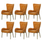 Glam Style Parsons Dining Arm Chair High Back Home Dining Chair Orange Flannel Fabric 6 Piece Set Clearhalo 'Dining Chairs' 'Dining Tables & Seating' 'dining_chair' 'furn' 'furn_dining_chair' 'Furniture' 'Kitchen & Dining Furniture' 6749418
