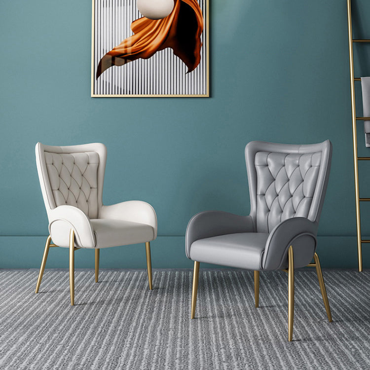 Glam Style Parsons Dining Arm Chair High Back Home Dining Chair Clearhalo 'Dining Chairs' 'Dining Tables & Seating' 'dining_chair' 'furn' 'furn_dining_chair' 'Furniture' 'Kitchen & Dining Furniture' 6749419