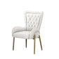 Glam Style Parsons Dining Arm Chair High Back Home Dining Chair Off-White Flannel Fabric 1 Piece Clearhalo 'Dining Chairs' 'Dining Tables & Seating' 'dining_chair' 'furn' 'furn_dining_chair' 'Furniture' 'Kitchen & Dining Furniture' 6749427