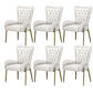 Glam Style Parsons Dining Arm Chair High Back Home Dining Chair Off-White Flannel Fabric 6 Piece Set Clearhalo 'Dining Chairs' 'Dining Tables & Seating' 'dining_chair' 'furn' 'furn_dining_chair' 'Furniture' 'Kitchen & Dining Furniture' 6749430