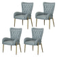 Glam Style Parsons Dining Arm Chair High Back Home Dining Chair Light Gray Faux Leather 4 Piece Set Clearhalo 'Dining Chairs' 'Dining Tables & Seating' 'dining_chair' 'furn' 'furn_dining_chair' 'Furniture' 'Kitchen & Dining Furniture' 6749434