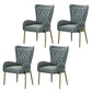 Glam Style Parsons Dining Arm Chair High Back Home Dining Chair Light Gray Flannel Fabric 4 Piece Set Clearhalo 'Dining Chairs' 'Dining Tables & Seating' 'dining_chair' 'furn' 'furn_dining_chair' 'Furniture' 'Kitchen & Dining Furniture' 6749439