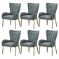 Glam Style Parsons Dining Arm Chair High Back Home Dining Chair Light Gray Flannel Fabric 6 Piece Set Clearhalo 'Dining Chairs' 'Dining Tables & Seating' 'dining_chair' 'furn' 'furn_dining_chair' 'Furniture' 'Kitchen & Dining Furniture' 6749440