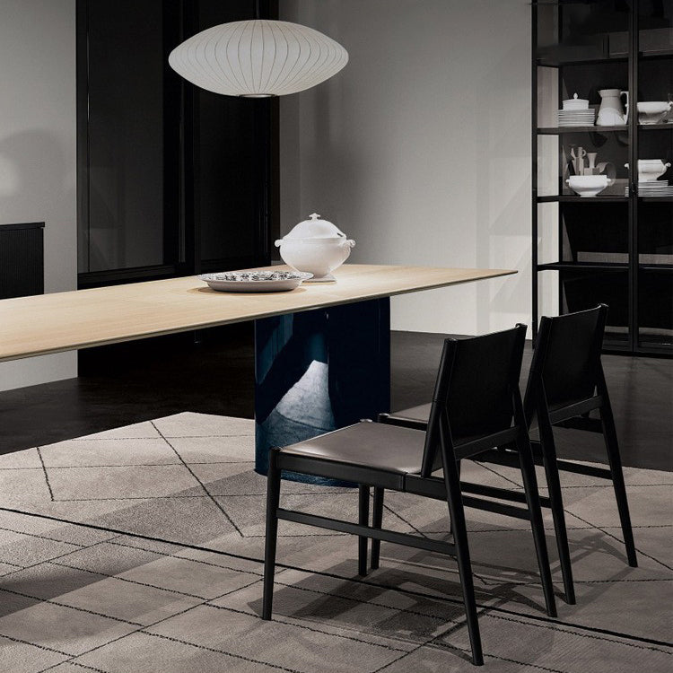 Silla lateral contemporánea de madera sólida sólida para el comedor para interiores