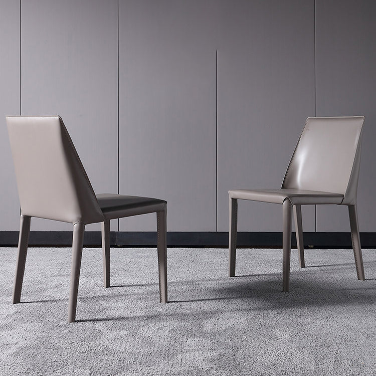 屋内のコンテンポラリーチェアフェイクレザーソリッドダイニングルームチェア