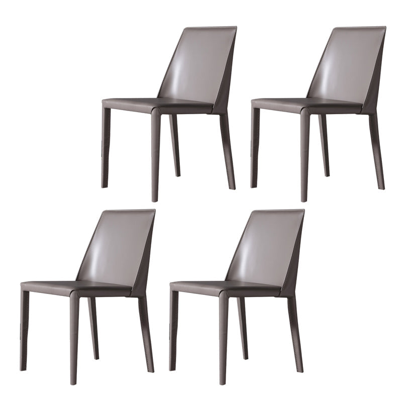 屋内のコンテンポラリーチェアフェイクレザーソリッドダイニングルームチェア